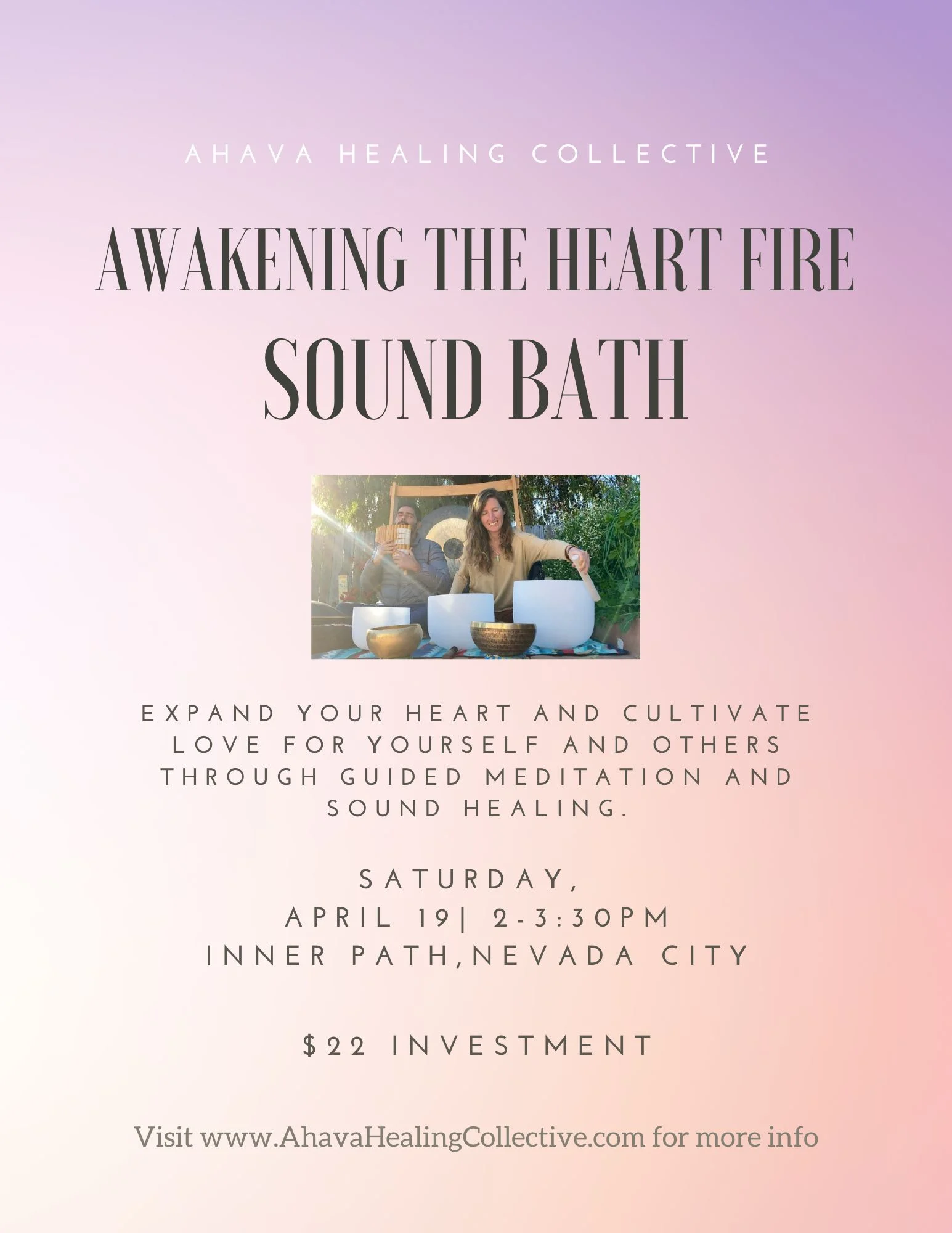 Heart Fire Sound Bath April 19 2025